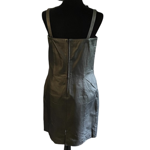 90s Leather Jumper Dress - Picture 2 of 5